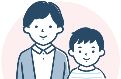 Yくん(小学4年生)の保護者さまのイラスト